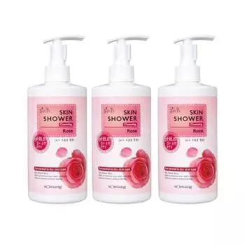 Очищающее средство для душа Man with Flowers Skin Shower Rose, 530 мл, 3 шт.