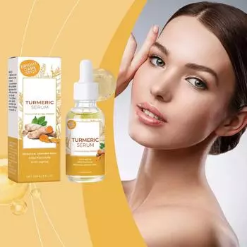 Очищающее средство для лица, Пенка для очищения лица + Сыворотка из куркумы, Уход за кожей, Глубокое очищение, Увлажнение для любой кожи 30мл One Size