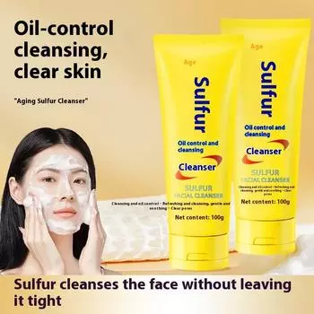 Очищающее средство для лица с серой Глубокое очищение Контроль жирности Увлажнение Осветление цвета кожи Очищающее средство для лица с серой 100g