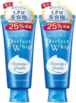 Очищающее средство для лица Senka Perfect Whip Пенка для умывания белая Rollal 150 г Набор из 2 шт.