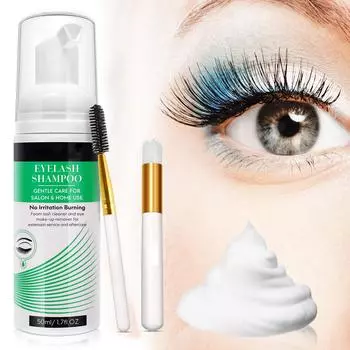 Очищающее средство для ресниц 50 мл Grafting Eyelash Cleansing Liquid Eye Bubble Cleansing Eyelash Cleansing Kit
