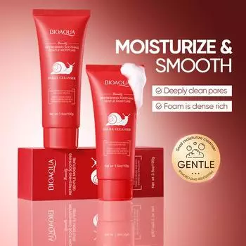 Очищающее средство с экстрактом улитки | Глубоко очищает поры и контролирует жирность кожи | Удаляет черные точки | Деликатное пенящееся очищающее средство