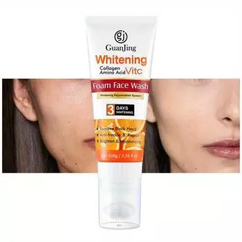 Очищающее средство с коллагеновыми пузырьками и витамином С для очищения, осветления, увлажнения лица и средств по уходу за кожей