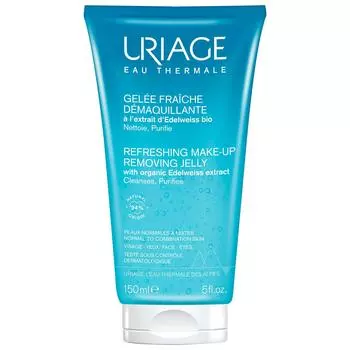 Очищающее желе Uriage 150 мл. Вода из горячих источников Uriage. Содержит фармацевтическую кожу Uriage Sato. Makeup Remover Тип очистки: протирание/смывание/чувствительный
