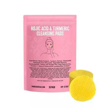 Очищающие диски для осветления кожи Очищающие диски Kojic Помогают сбалансировать жир и воду кожи Увлажняют Удаляют излишки кератина с кожи тела 30 шт 1 мл One Size