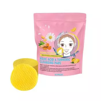 Очищающие диски для осветления кожи Очищающие диски Kojic Помогают сбалансировать жир и воду кожи Увлажняют Удаляют излишки кератина с кожи тела 40 шт 1 мл One Size