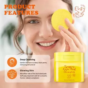 Очищающие диски Очищающие диски Kojic помогают сбалансировать жир и воду кожи, увлажняют, удаляют излишки кератина с кожи тела 30 мл One size белый