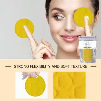 Очищающие диски с куркумой, очищающая пена с куркумой для глубокого питания, нежные очищающие диски с куркумой для лица, отшелушивающие диски, увлажняющий набор для ухода за кожей 20PCS