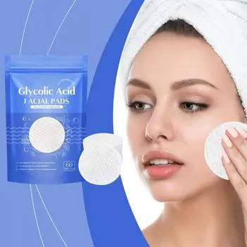 Очищающие диски с салициловой кислотой Увлажняющие Очищающие Освежающие Увлажняющие Укрепляющие Очищающие Уход за кожей Два в одном, 30 мл синий