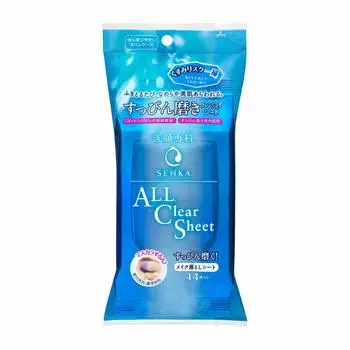 Очищающие салфетки для умывания лица Senka Polishing Cleansing Sheets 44 листа x 4 шт. [Оптовая закупка] Без макияжа