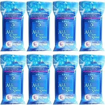 Очищающие салфетки для умывания лица Senka Polishing Cleansing Sheets 44 листа x 8 шт. [Оптовая закупка] Без макияжа