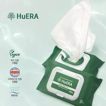 Очищающие салфетки Huera 30 листов, ластик для снятия макияжа, 1 шт., 30 штук