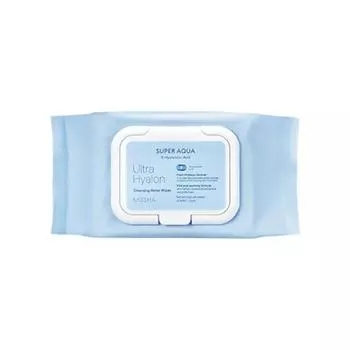 Очищающие салфетки Super Aqua Ultra Hyalon Water 30 листов, 1 шт.