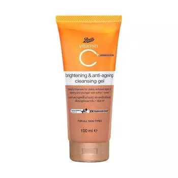 Очищающий гель Boots Vitamin C Advanced Plus с эффектом осветления и омоложения, 100 мл. 100 ml.