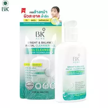 Очищающий гель для лица BK Acne Bright & Balance, японская технология, протестировано дерматологами, для всех типов кожи, 50 мл. 50 ml.