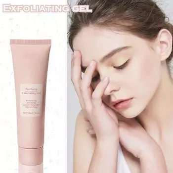Очищающий отшелушивающий гель Отшелушивающий гель Мягкий отшелушивающий очищающий гель для удаления черных точек Увлажнение и баланс жира 1 шт. белый