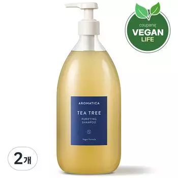 Очищающий шампунь для кожи головы с маслом чайного дерева Aromatica, 1 л, 2 шт.