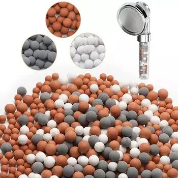 Очищение для сухой кожи волос Душевая головка Бусины Фильтр для душа Фильтр для воды Аксессуары для ванной комнаты 60g-Red beads