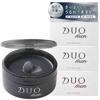 Очищение от кожного сала и запаха DUOmen The Wash Balm 90 г x 3 шт. набор для умывания лица косметика Очищение пор DUO duo DUOmen [Полные мужские источники*] Мужская