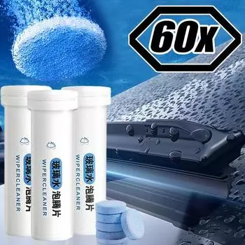 Очиститель автомобильного лобового стекла Шипучие таблетки Твердый концентрированный очиститель для стекла Вода Обезжиривающая пленка для автомобильного стекла Инсектицидный очиститель жевательной резинки