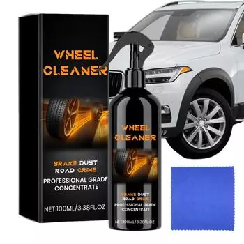 Очиститель автомобильных колес, профессиональный очиститель алюминиевых дисков, 100 мл, средство для удаления тормозной пыли, очиститель колес, долговечное решение для детейлинга автомобиля