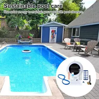 Очиститель бассейна на солнечной энергии Плавающий очиститель воды со щеткой Устойчивый солнечный бассейн