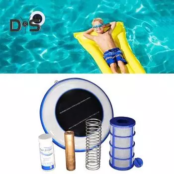 Очиститель бассейна на солнечной энергии Плавающий очиститель воды со щеткой Устойчивый очиститель бассейна на солнечной энергии для бассейнов с пресной или соленой водой Спа Sets