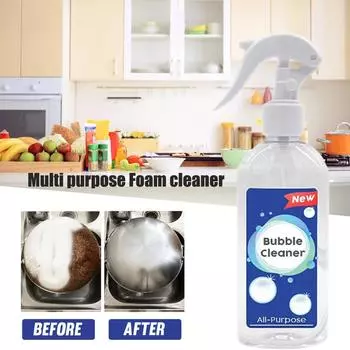 Очиститель Bubble Spray для кухонного жира Многофункциональный очиститель ржавчины Мусс для чистки синий