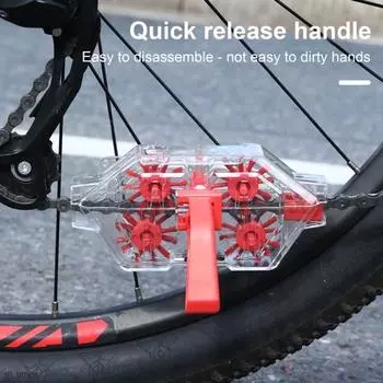 Очиститель цепи велосипеда Прозрачный Видимый Пропитанный Скруббер для цепи горного велосипеда для шоссейных велосипедов Смазка Инструмент для очистки масла Аксессуары для велосипеда