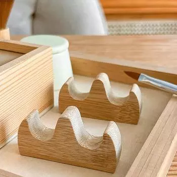 Очиститель для кистей для ногтей Деревянный держатель для УФ-ручки с акриловым гелем Стаканчик для чистки и мытья Держатель для кистей для ногтей Профессиональные инструменты для ногтей