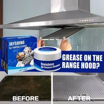 Очиститель для кухни от тяжелого масла. Кухонная утварь чистая, свежая и очищающая от запахов очищающая паста с губкой.