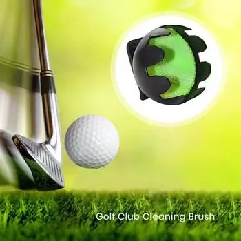 Очиститель для мячей для гольфа Пластиковая щетка для мойки мячей для гольфа Портативные гаджеты для чистки гольфа Аксессуары Прикрепите к тележке для сумки для гольфа чёрный