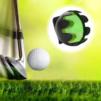 Очиститель для мячей для гольфа Портативная щетка для мячей для гольфа с зажимом для крепления Инструмент для чистки принадлежностей для гольфа для игроков в гольф чёрный/зелёный