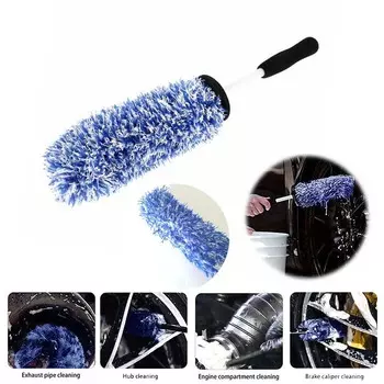 Очиститель для мягкой щетины из сплава шин, щетка для чистки колес автомобиля, инструмент для чистки колес автомобиля синий
