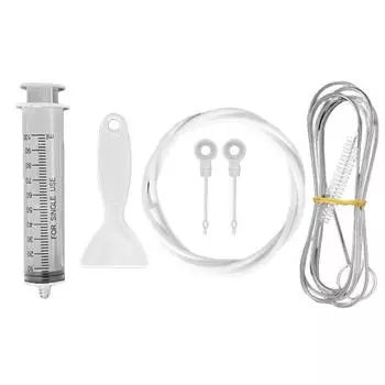 Очиститель для сливного отверстия для воды, многоразовый очиститель для сливного отверстия холодильника, очиститель для кухонного холодильника, шприц, шланг, разблокировщик для бытовой уборки C