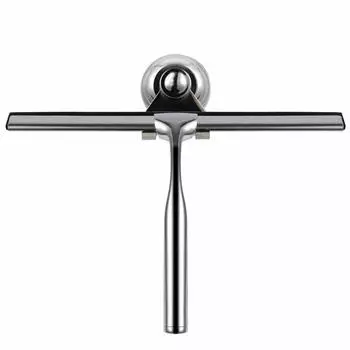 Очиститель для стеклянных окон, резиновый скребок для душа, ванной комнаты, зеркала, с присоской, для удаления водяного пара серебряный