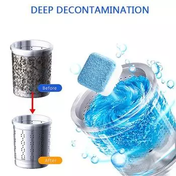 Очиститель для стиральной машины Tab, моющее средство для чистки шипучих таблеток, очиститель для шайбы, 1 шт.