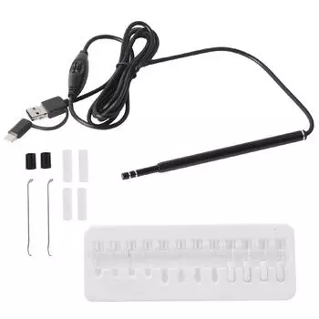 Очиститель для удаления ушной серы, эндоскоп, камера для чистки ушей, инструмент для ухода за ушами белый