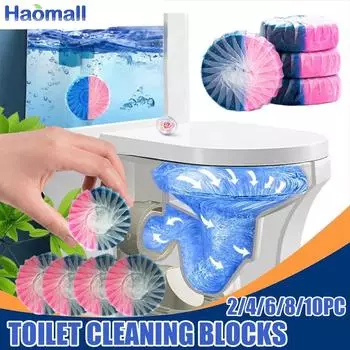 Очиститель для унитаза Сливной бачок Аромат розы Таблетки Освежитель Дезодорант Пятновыводитель Средство для чистки ванной комнаты Продукт 2PC Cleaner Tablets