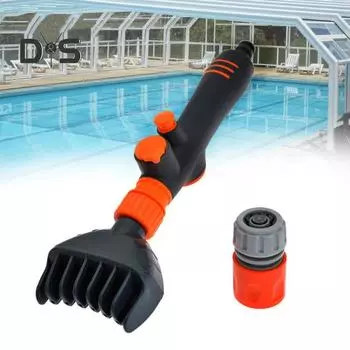 Очиститель фильтра для гидромассажной ванны и бассейна, картриджный фильтр, очиститель фильтра для бассейна с гребенчатой насадкой для удаления мусора, совместимый с инструментом для промывки сердечника фильтра чёрный