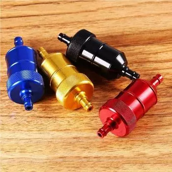 Очиститель гоночного бензинового газового топливного фильтра для мотоцикла, квадроцикла, квадроцикла, багги красный