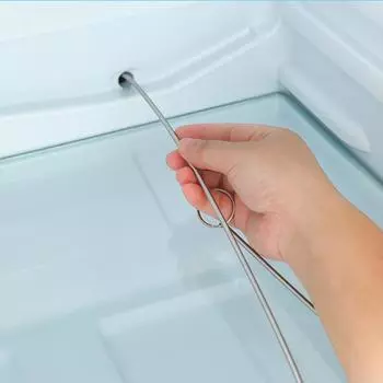 Очиститель холодильника, спиральная щетка для чистки труб из нержавеющей стали, гибкая трубка для мытья, товары для дома 1m