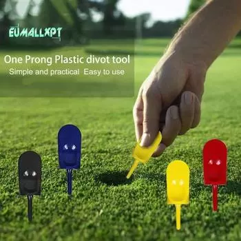 Очиститель канавок Vibrant Golf Divot Tool — компактный размер, портативный, многофункциональный, вилка для гольфа, вилы для гольфа чёрный