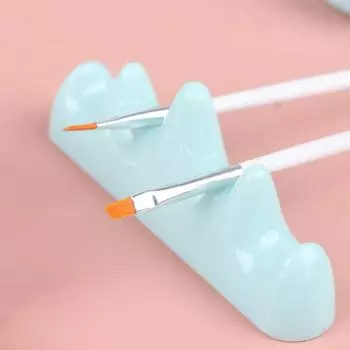 Очиститель кистей для дизайна ногтей, пластиковый держатель, УФ-акриловая гелевая ручка, горшок для очищающего средства, чашка для мытья, держатель щетки для ногтей, профессиональные инструменты для ногтей синий