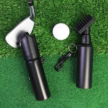 Очиститель кистей для гольф-клуба, 120 мл, бутылка для воды с фиксатором, канавки для глубокой очистки, необходимые аксессуары для гольфа A