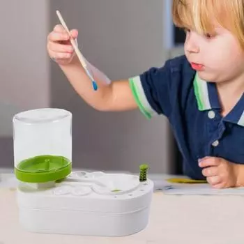 Очиститель кистей, стакан для ополаскивания с держателем для кистей, прозрачная циркуляция воды, многоразовый, на водной основе розовый