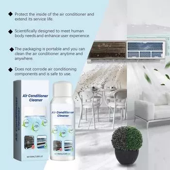 Очиститель кондиционера, специальный очиститель для очистки кондиционера, пенный очиститель для внутренних частей бытового кондиционера, 100 мл One Size белый