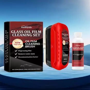 Очиститель лобового стекла автомобиля Удаляет грязь и масляную пленку Средство для чистки автомобильных стекол Губка Щетка Мощное удаление масляной пленки и пятен на лобовом стекле