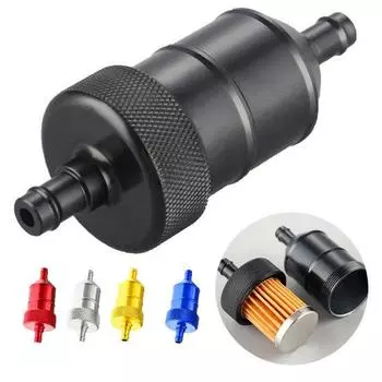 Очиститель масляного газового топливного фильтра из алюминиевого сплава 8 мм для мотоцикла, байка, квадроцикла синий