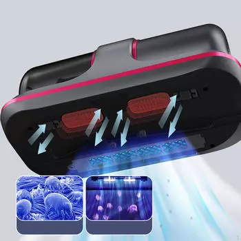 Очиститель матрасов, беспроводной пылесос для удаления клещей с одеял, подушек, диванов, серый, красный Gray Red